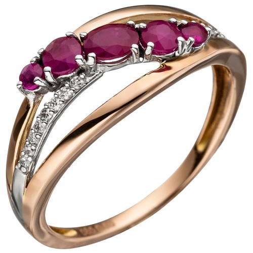 Anello donna con rubino rosso - donna,