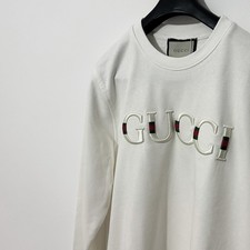 Felpa bianca Gucci con logo