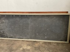 VECCHIA LAVAGNA ARDESIA 349x129cm CORNICE IN LEGNO DA SCUOLA