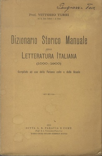 Dizionario storico manuale