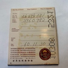 Omega Vintage Certificato di