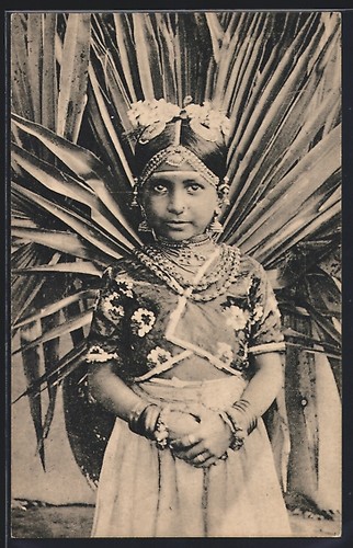 Cartolina giovane ragazza - ragazza, in
