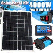 Kit Completo Pannello Solare 4000W Generatore di Corrente 60A 110/220V Sistema Rete Casa Nuovo