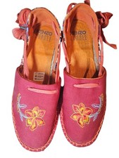 Kenzo Jungle Vintage Espadrillas Rosse Ricamate • Taglia 36 • RARA!