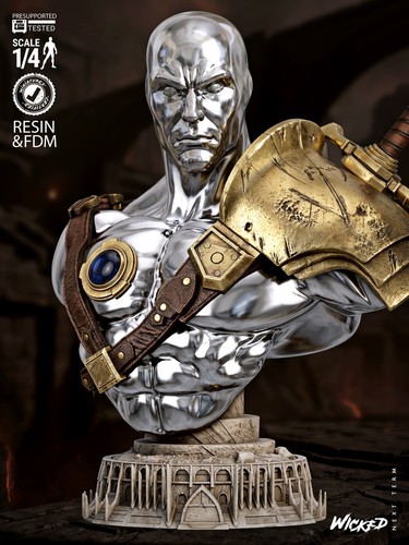 Silver surfer scale bust - silver, 1/4