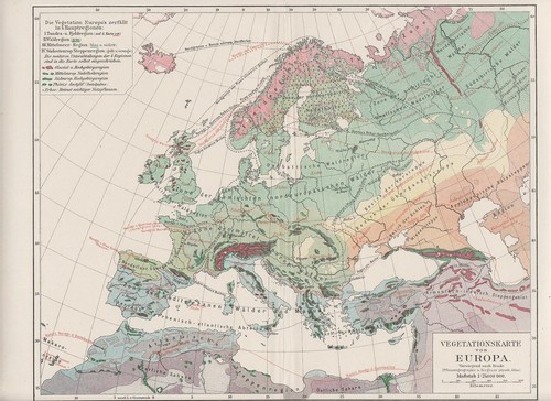 Vegetationskarte europa - vegetationskarte,