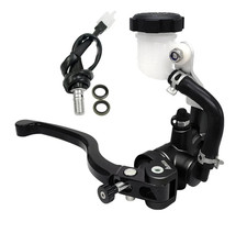 POMPA FRENO RADIALE ANTERIORE 14x18 mm MOTO SCOOTER MOTARD PIT BIKE Nera DX