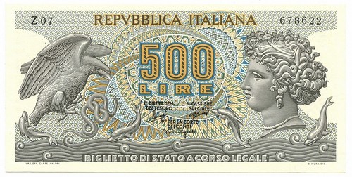 500 lire biglietto stato - 500,
