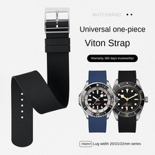 Cinghia fluorogomma 20 mm 21 mm 22 mm FKM per Tudor Ranger impermeabile fascia morbida