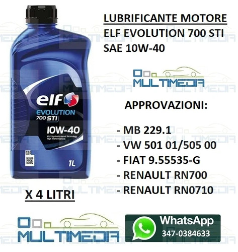 Litri olio motore elf - 4,
