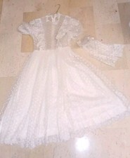 VESTITO COMUNIONE BIMBA ANNI 40 . TAGLIA 9 -10-11 ANNI. PER FILM O TEATRO