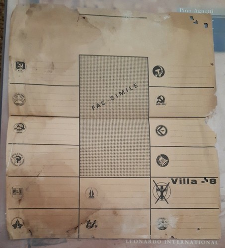 Scheda elettorale originale - , dc