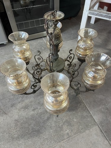 Lampadario antico vintage - lampadario, anni