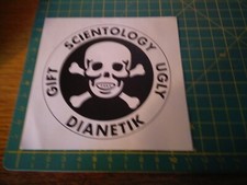 ADESIVO STICKER VINTAGE KLEBER TESCHIO SKULL 