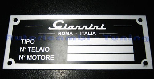 Targhetta riassuntiva giannini - targhetta,