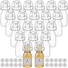 24 Bottiglie Mignon in Vetro 100 ml Tappo Meccanico Bottiglie Bomboniere Liquori