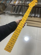 Collo basso elettrico acero lucido giallo 30 pollici 22 tasti 30 pollici punto nero intarsiato