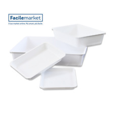 Vassoio Rettangolare in Pura Melamina cm 45x31 Bianco Made in Italy