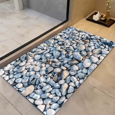 Tappeto bagno spa motivo pietra ciottoli, ispirato alla natura, tappetino bagno moderno, deco