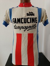 MAGLIA LANA SHIRT CYCLING CICLISMO EROICA TEAM FAMCUCINE ANNI 80'S