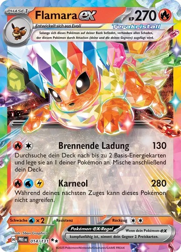 Pokemon flamara pre 014 131 - flamara, 014/131