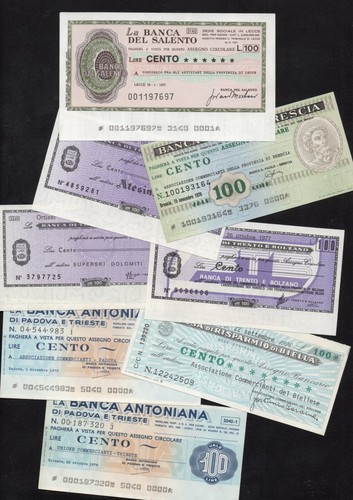 Mini assegni banche varie - assegni,