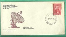 ARGENTINA BUSTA INAUGURACION RADIOTELESCOPIO VILLA ELISA 1966 VEDI FOTO