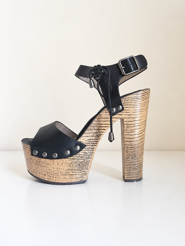Sandali donna neri platform - sandali,