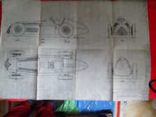 AUTOMOBILISMO MONOPOSTO ALFA ROMEO DISEGNO COSTRUTTIVO PROGETTO LAVORO TIP 159 1