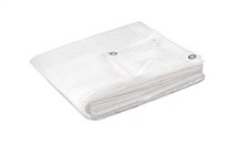 Telone Retinato Bianco Impermeabile con Occhielli - 150gr/mq Copertura Arredi Es