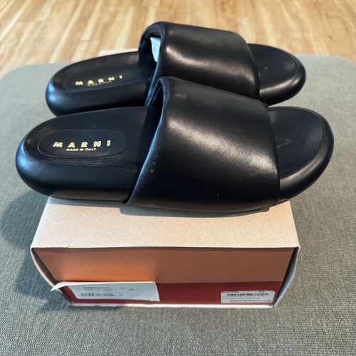 Sandali neri pelle marni - sandali,