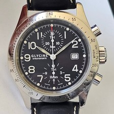 GLYCINE STRATOFORTE-CRONO-MANUALE-OVERSIZE(46 MM)-ACCIAIO-FULL SET-FIBBIA-R 7760