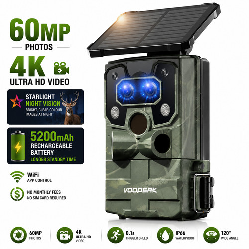 Telecamera solar trail 60mp - trail, 4k