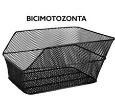 CESTINO POSTERIORE RETTANGOLARE BICICLETTA CESTO BICI FERRO NERO 38x29x19 ROBUST