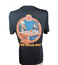 T-shirt Naruto Nera Taglia M  Burger King –con Scritta  “Your Ninja Way” Nuova