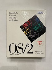 Vintage NOS IBM OS/2 PER WINDOWS VERSIONE 2.1 DISCHI 3.5" RARO 1993