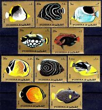 Fujeira 1972 Tropical Fish Marine Nature 10v set completo MNH