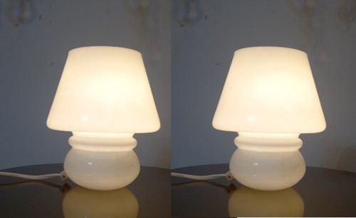 Coppia lampada fungo - , murano