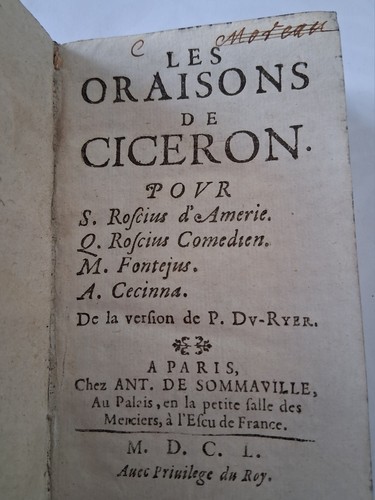 Libro antico les - oraisons, de