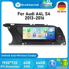 8,8" per Audi A4/S4 2013-2016 6+64GB autoradio multimediale Android 14 GPS CarPlay