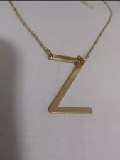 COLLANA CON PENDENTE METALLO E RAME INIZIALE LETTERA Z BIGIOTTERIA VINTAGE 0172