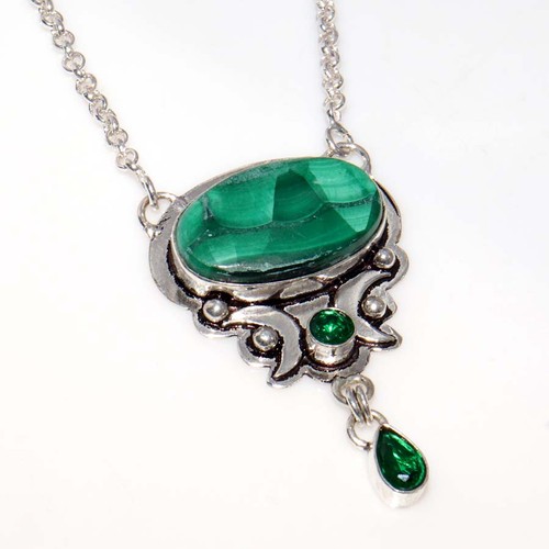 Collana grande topazio - , verde