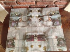 DGA SOLDATINI ATLANTIC 1454 ARDENNE SOLO  MAPPA TERRENO DI GIOCO  1/72  VINTAGE