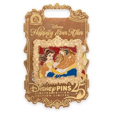 Disney Store Pin Happily Ever after Bella Bestia Beauty Beast LE 2400