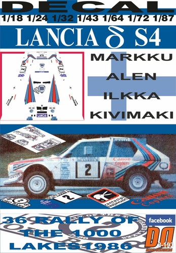 Decal lancia delta - decal, s4