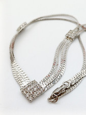 GIROCOLLO ELEGANTE , 4 FILI CON STRASS