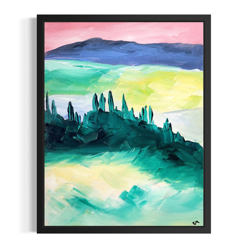 Quadro acrilico paesaggio