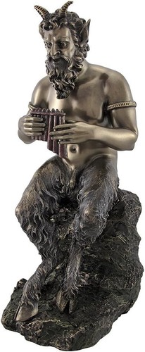 Statua panas pan seduta - panas,