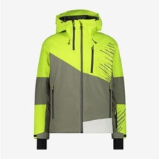 CMP Giacca da Neve Uomo in Twill Zip Hood C/Cappuccio Fisso - E112 (Acido/Verde 