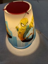 Spiderman Lampada Led Luce Da Comodino Tavolo Bambini Usata